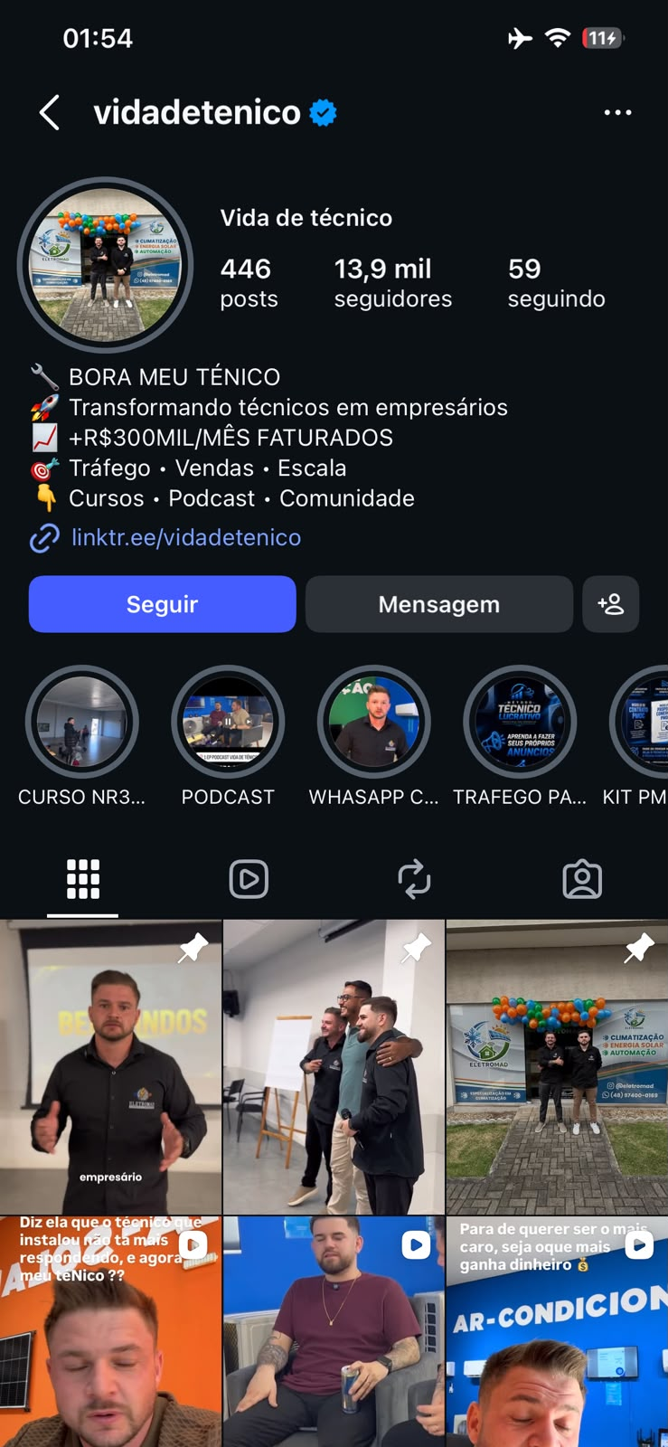 Perfil Vida de Técnico